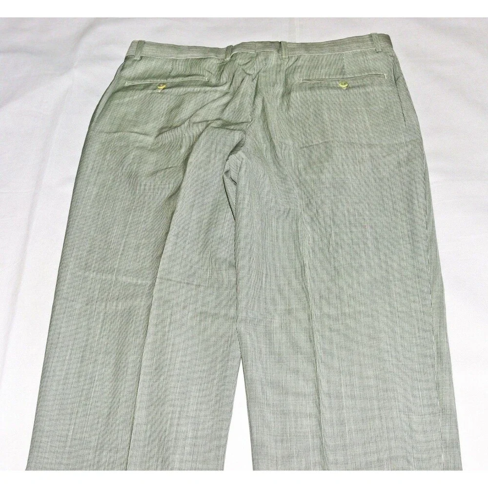 Zanella Benny Mens Dress Slacks Flat Front Cuffed Striped Trousers Pants Size 36